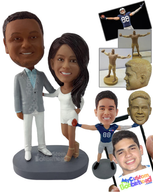 Smartly Dressed Couple Personalized Bobblehead