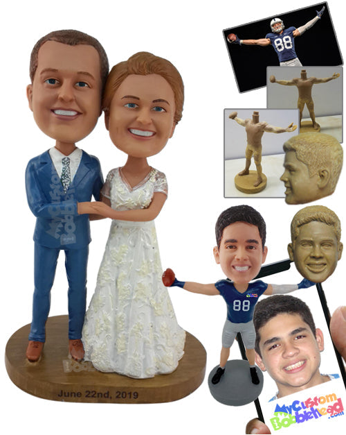 Couple Showing Love to Each Other Personalized Bobblehead