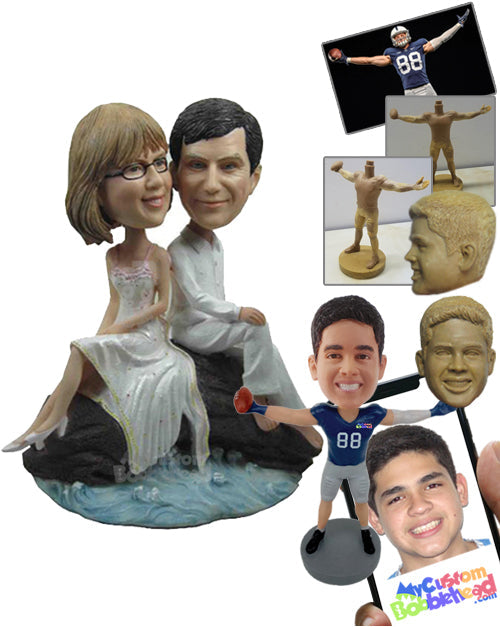 Couple in Formal Attire Ready for a Photo Shoot Session Personalized Bobblehead