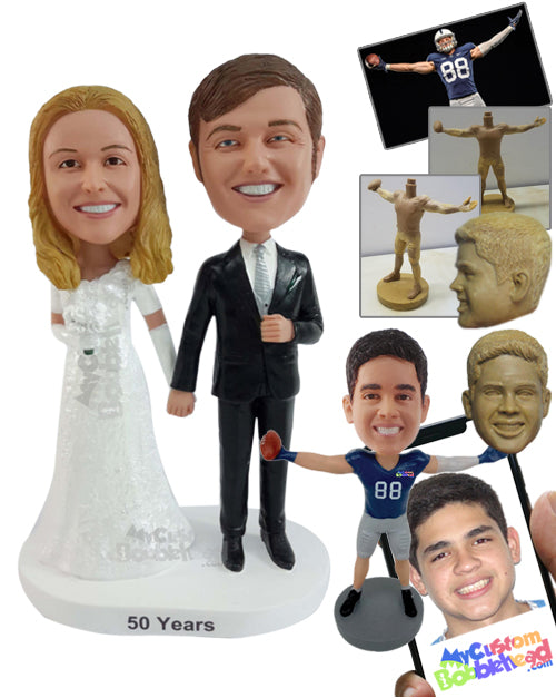 Man and Woman Married for Over 50 Years, Both Beautiful Personalized Bobblehead