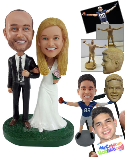 Couple Dressed Beautifully in Their Tacky Outfits Personalized Bobblehead