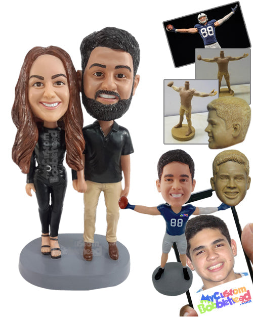 Elegantly Dressed Couple Personalized Bobblehead