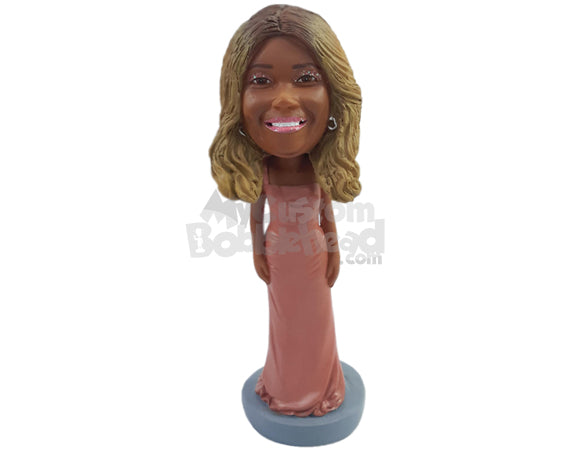 Custom Bobblehead Attractive bridesmaid waring a nice drss - Wedding & Couples Bridesmaids Personalized Bobblehead & Action Figure