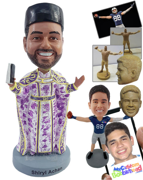 Traditonal religious priest, preaching the ways to salvation Personalized Bobblehead