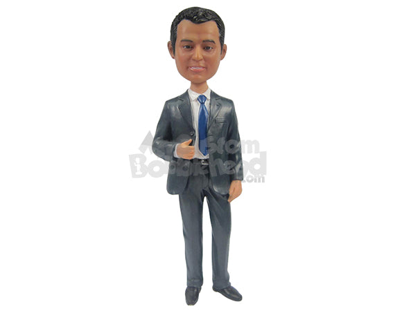 Custom Bobblehead Groomsman In Trendy Formal Attire - Wedding & Couples Groomsman & Best Men Personalized Bobblehead & Cake Topper