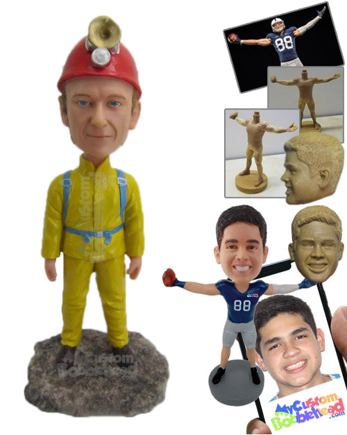 Firefighter Ready to Fight the Fire Personalized Bobblehead