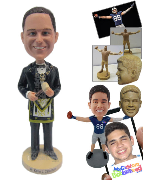 Jewish Minister Wearing Formal Traditional Attire Personalized Bobblehead