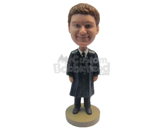 Custom Bobblehead Cool Male Lawyer In His Attire - Careers & Professionals Lawyers Personalized Bobblehead & Cake Topper