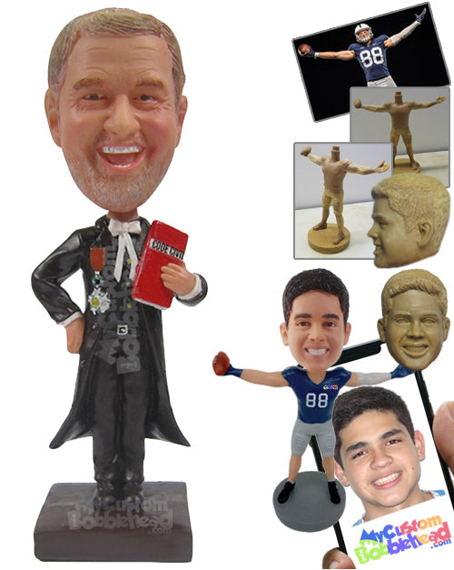 Priest in His Trendy Attire Spreading Religious Knowledge Personalized Bobblehead