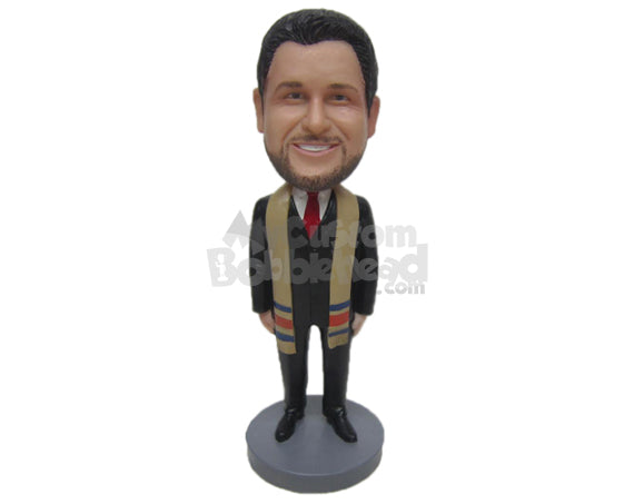 Custom Bobblehead Male Political Leader Wearing Formal Dress With Shawl Around His Neck - Careers & Professionals Personalities Personalized Bobblehead & Cake Topper