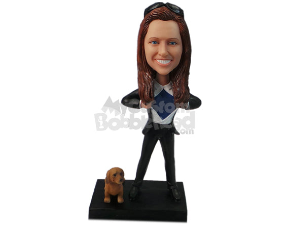 Superhero Businesswoman Personalized Bobblehead