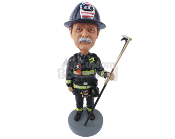 Chief Firefighter Personalized Bobblehead