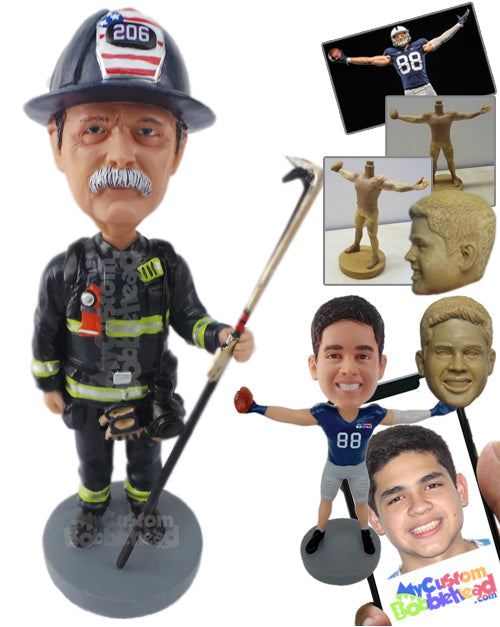 Chief Firefighter Personalized Bobblehead