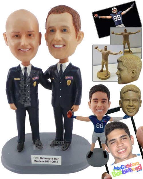 Two Commercial Airline Pilots Ready to Serve Personalized Bobblehead