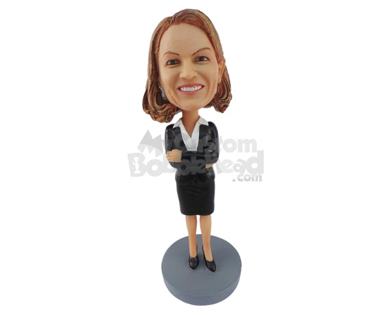 Custom Bobblehead Air Hostess Ready To Assist You - Careers & Professionals Arms Forces Personalized Bobblehead & Cake Topper