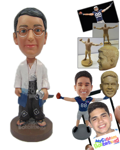 Karate Teacher Ready to Kick the Hell Out of the Enemy Personalized Bobblehead