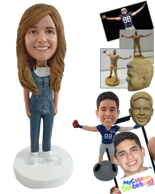 Woman in Good Outfit Personalized Bobblehead