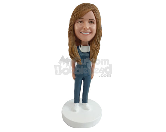 Custom Bobblehead Woman With Good Outfit - Careers & Professionals Corporate & Executives Personalized Bobblehead & Cake Topper