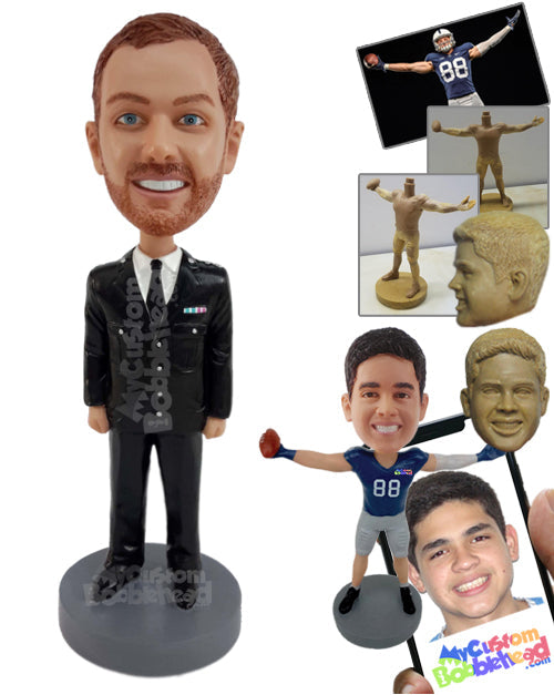 Military Captain Ready to Serve His Country Personalized Bobblehead