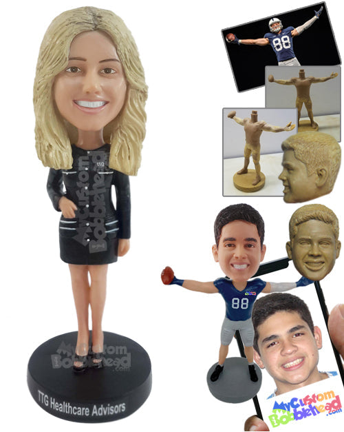 Healthcare Advisor Dressed Very Smartly Personalized Bobblehead