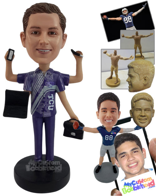 Super multitask guy ready to do all kind of work Personalized Bobblehead