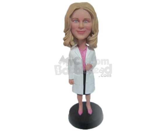 Custom Bobblehead Gorgeous Nurse Ready For Her Hospital Duties - Careers & Professionals Nurses Personalized Bobblehead & Cake Topper