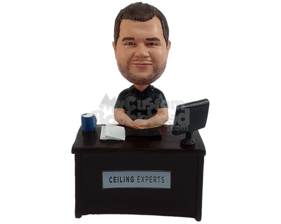 Relaxed Dude with Ball in Hand Personalized Bobblehead