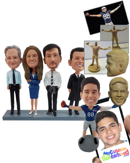 Lawyers and judge family posing with nice clothes Personalized Bobblehead