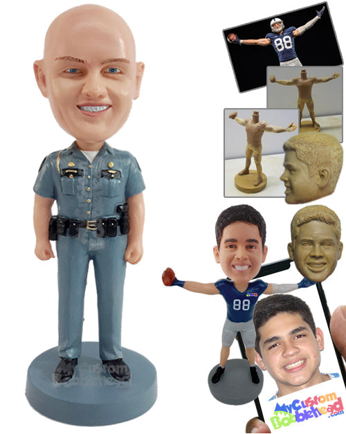 Good Officer Having a Great Day at Work Personalized Bobblehead