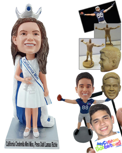 Miss waiting to receive her award at her ceremony Personalized Bobblehead