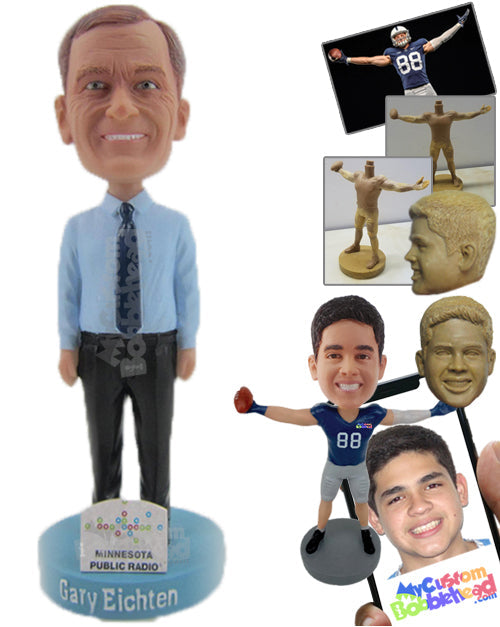 Corporate Man Wearing Formal Attire Personalized Bobblehead