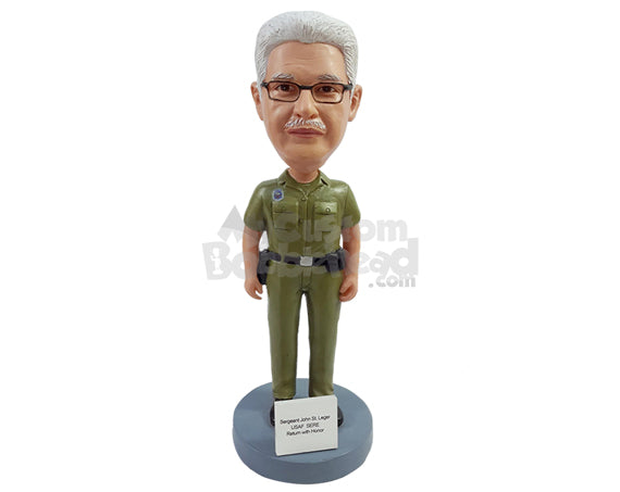 Custom Bobblehead officer on duty looking good - Careers & Professionals Arms Forces Personalized Bobblehead & Action Figure