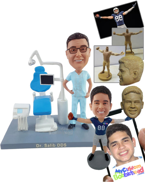 Nice dentist doctor waiting for a patient Personalized Bobblehead