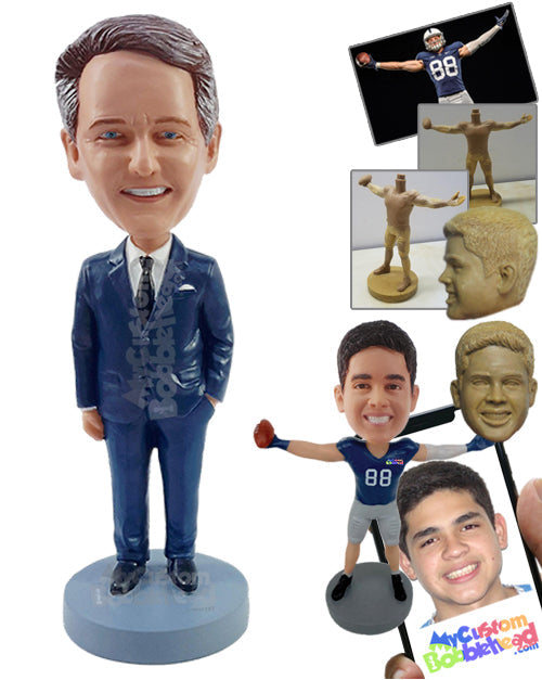 Good-looking Lawyer with One Hand Inside Pants Pocket Personalized Bobblehead