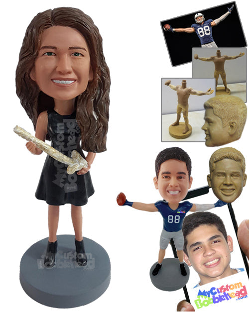 Beautiful Chiropractor in a Gorgeous Dress Personalized Bobblehead