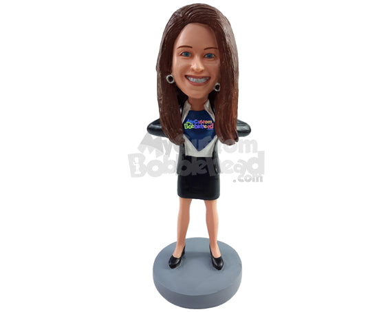 Superhero Business Executive Woman Personalized Bobblehead