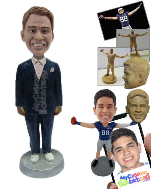 Pal Wearing Corporate Suit and Ready for the Workweek Ahead Personalized Bobblehead