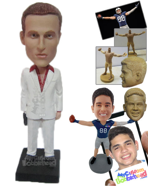 Corporate Pal Ready For His Work Wearing Formal Attire Personalized Bobblehead