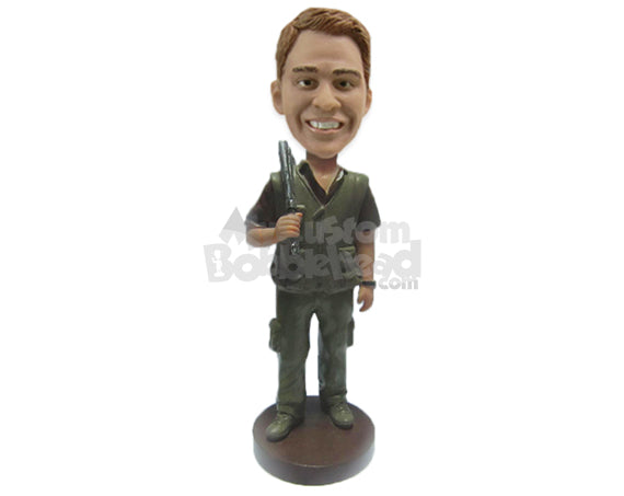 Officer in Tracksuit and Trousers with Heavy Boots Personalized Bobblehead