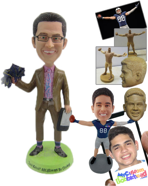 Businessman in Formal Attire Ready Seal the Deal Personalized Bobblehead