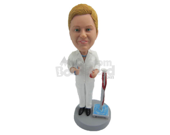 Custom Bobblehead Gorgeous Woman Wearing Suit, Pants And Shoes - Careers & Professionals Corporate & Executives Personalized Bobblehead & Cake Topper