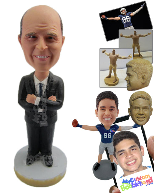 Stylish Corporate Dude Wearing a Stylish Suit, Pants with Shoes Personalized Bobblehead