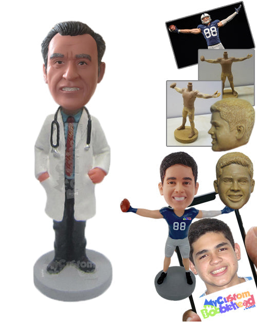 Doctor with Both Hands in Pockets Personalized Bobblehead