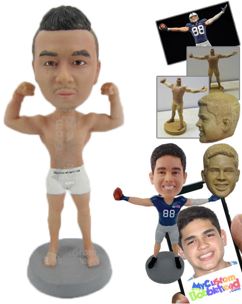 Male Body Builder giving a Sexy Pose Personalized Bobblehead