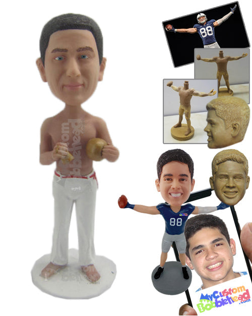 Brazilian Martial Artist in Relaxed Pose, Ready to Intimidate Personalized Bobblehead