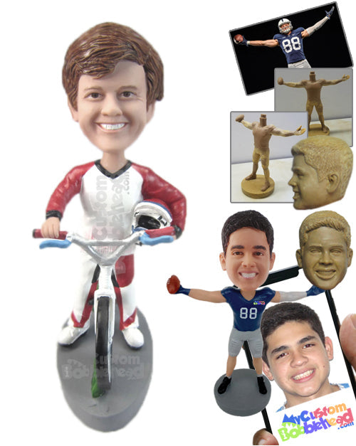 BMX Cyclist Dude Personalized Bobblehead