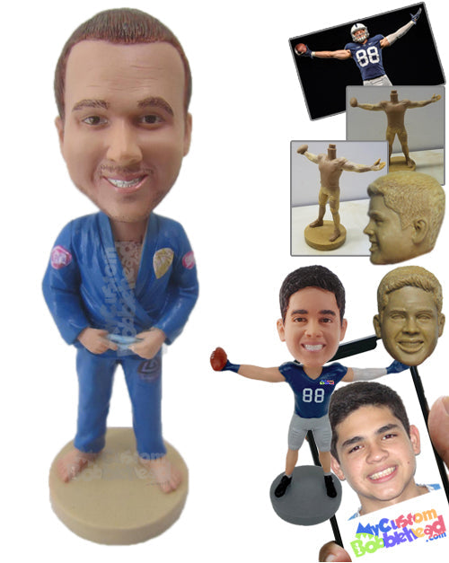 Martial Arts Instructor Ready to Show Some Martial Art Moves Personalized Bobblehead