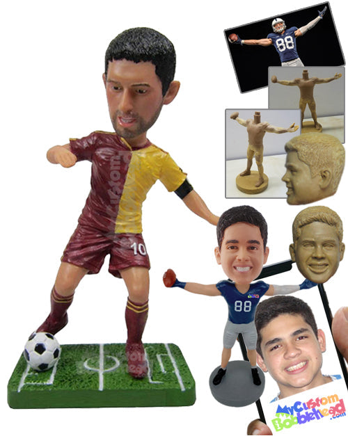 Soccer Player Doing His Thing Personalized Bobblehead