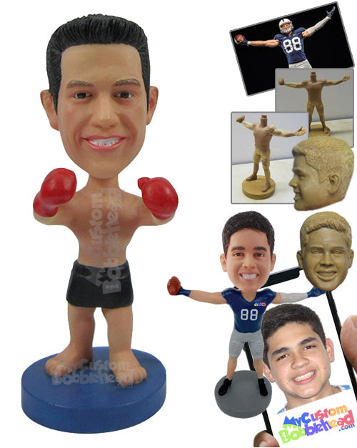 Heavyweight Boxer Ready for a Fight Personalized Bobblehead