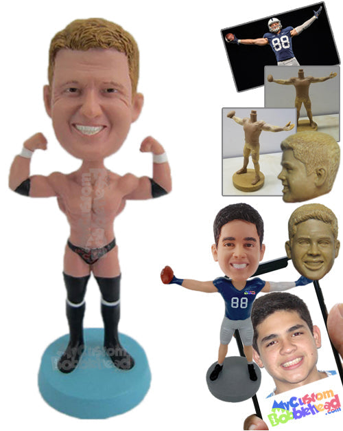 Male Body Builder giving a Strong Pose Personalized Bobblehead